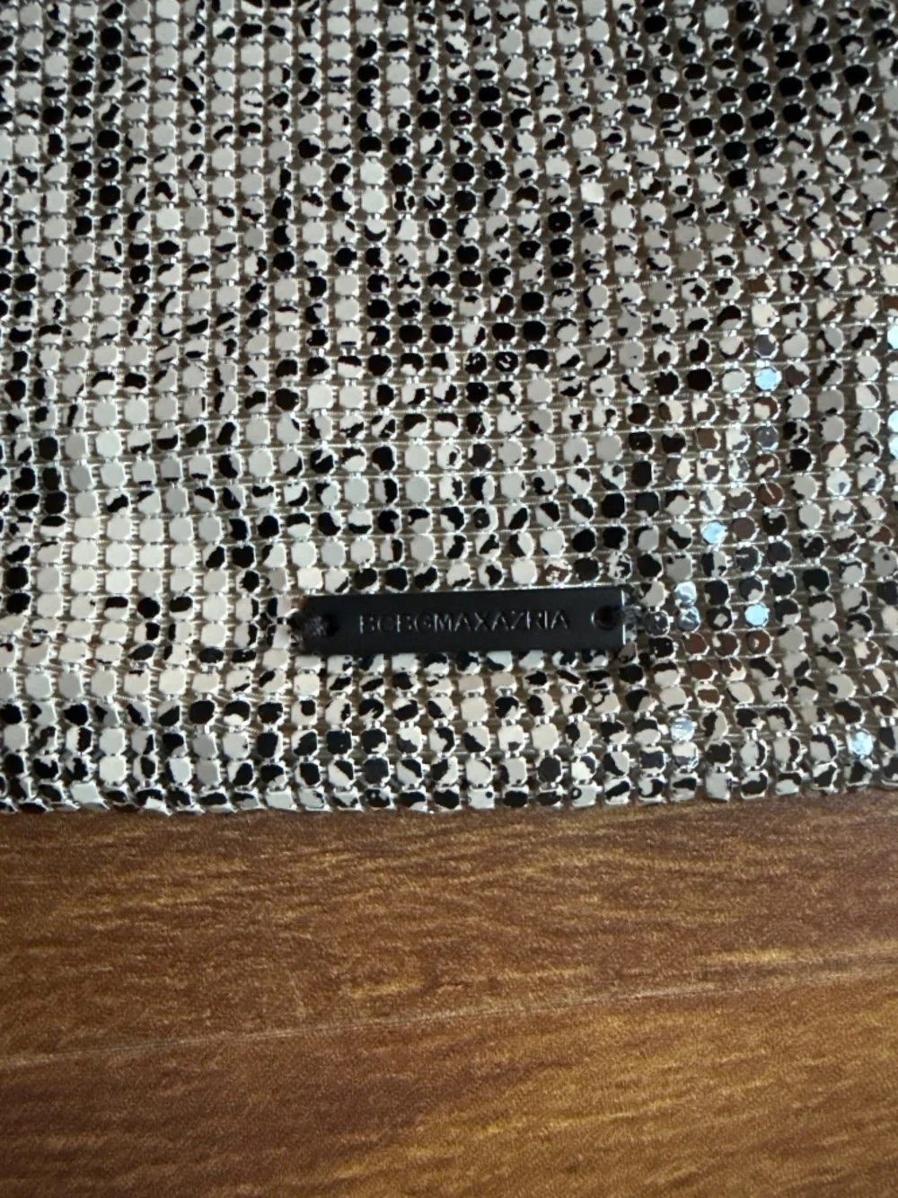 BCBGMAXAZRIA Metallic Clutch Bag